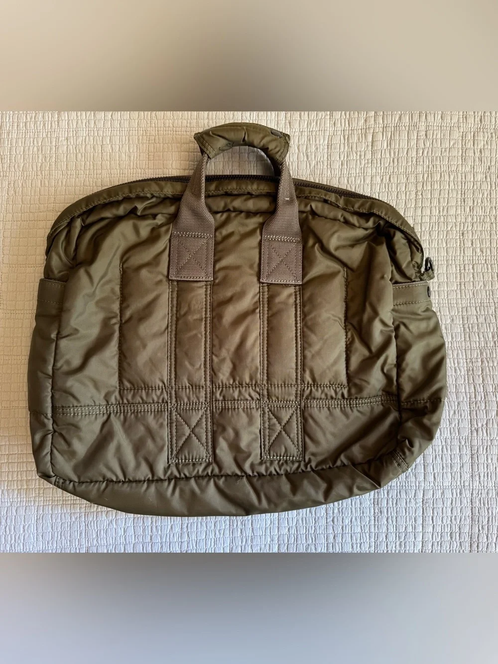 Marc by Marc Jacobs Olive Quilted Nylon Messenger bag